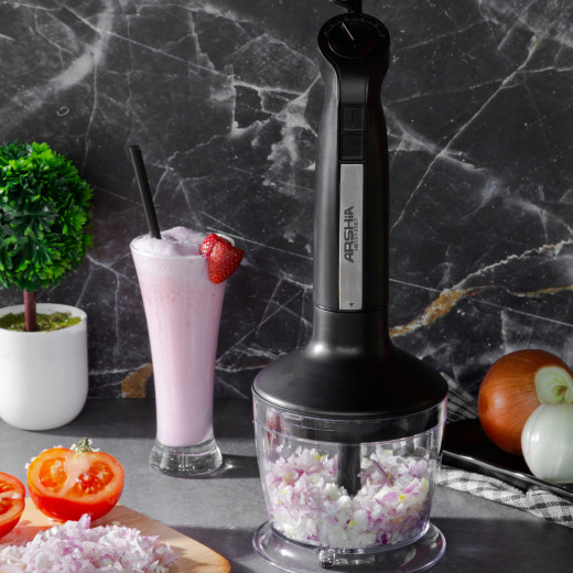 Arshia Hand Blender 3in1, Black Color , 5 speed settings for perfect performance