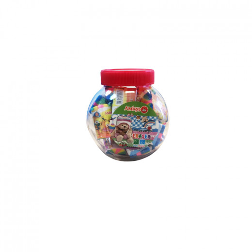 Amigo Colorful Eraser, 20 Pieces