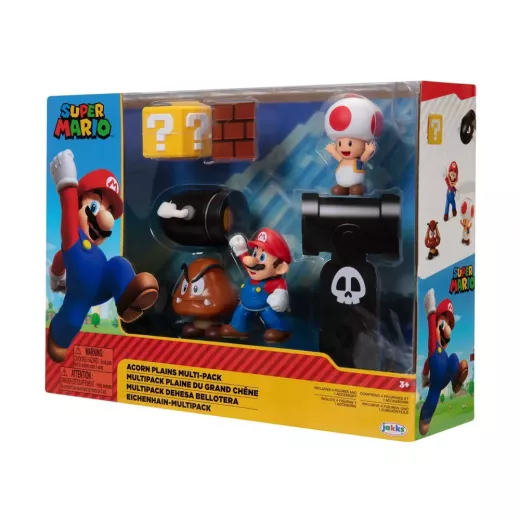 Nintendo 5 Figure Mario Acorn Plains Diorama Set