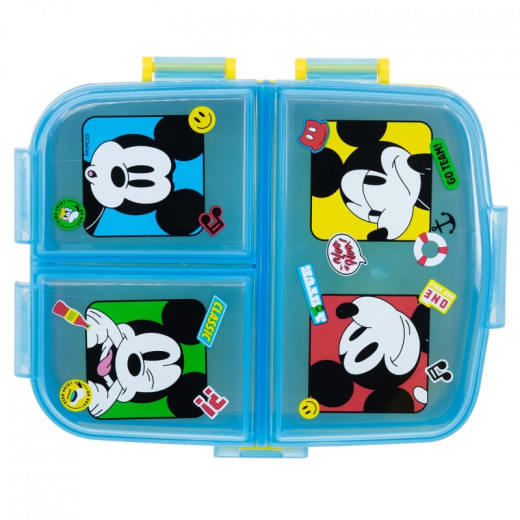 Stor Xl Multi Compartment Rectangular Sandwich Box Mickey Mouse Fun-tastic