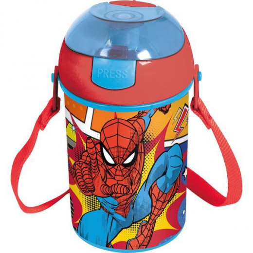 Stor Pop Up Canteen 450 Ml Spiderman Midnight Flyer