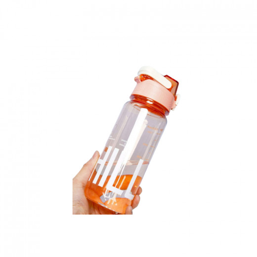 Water Bottle Transparent Orange, 800 Ml