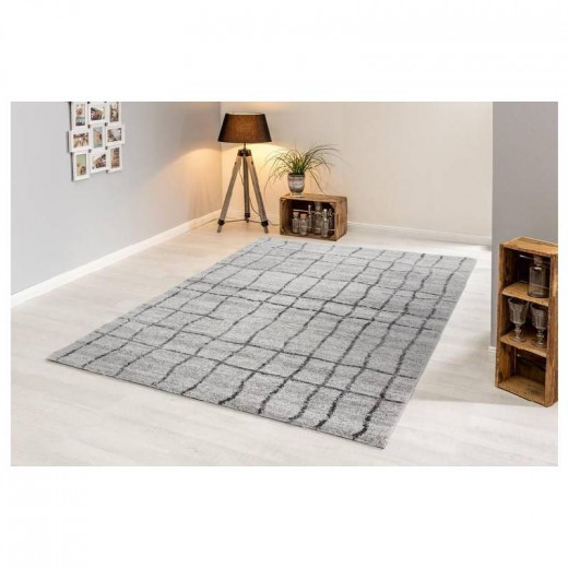 Astra Savona Rug, Grid Gray Color, 80x150cm