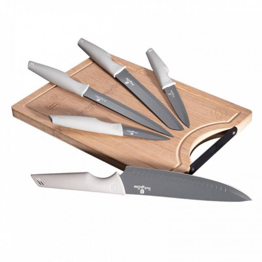 Berlinger Haus Knife & Cutting Board Set Aspen Collection, 6 Pieces