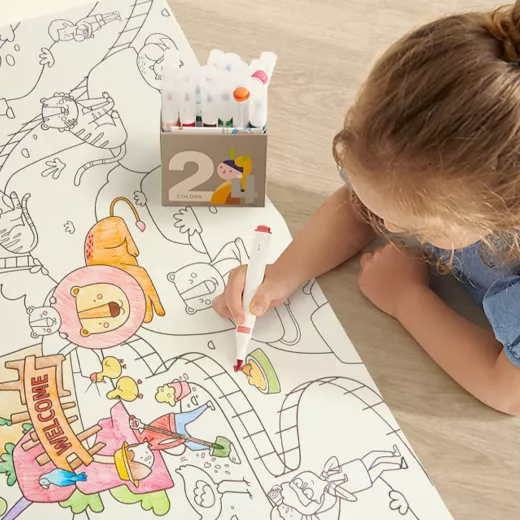 Mideer Adhesive Colouring Scroll - The Magic Zoo