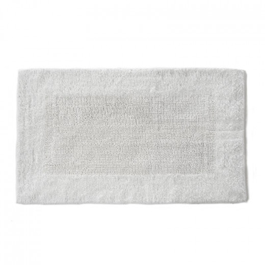 Fazzini Cotton Bath Rug, White Color, 60x110cm