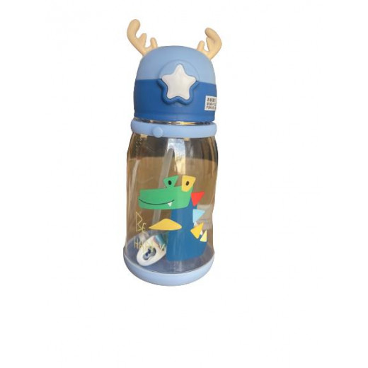 Water Bottle Cute Design, Blue  600 Ml