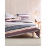 MadameCoco Noun Printed Ranforce Duvet Cover Set, Plum Color