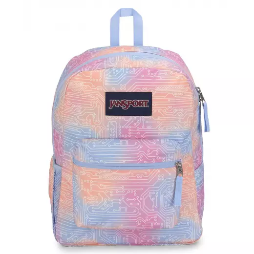 JanSport Backpack Big Student Neon Daisy, Orange & Purple Color