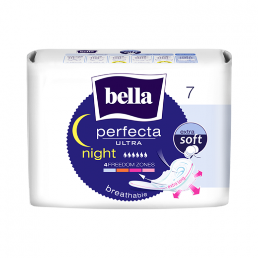Bella Perfecta Ultra Night Extra Soft, With Wings, 7 Pieces