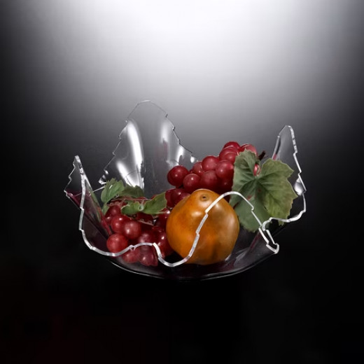 Vague Acrylic Fruit Clear Bowl 35.5 Cm