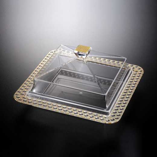 Vague Acrylic Dessert Serving Set Square M