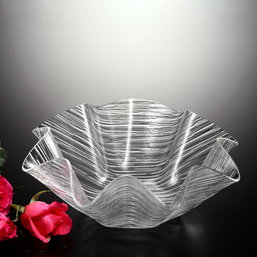 Vague Acrylic Flower Bowl, 34 centimeter