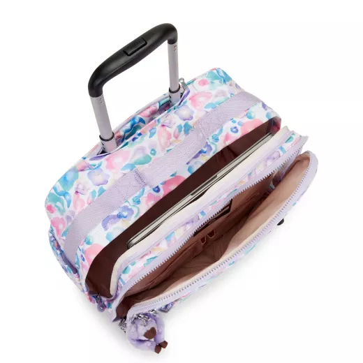 Kipling New Storia Wheeled Bag Aqua Flowers, Large