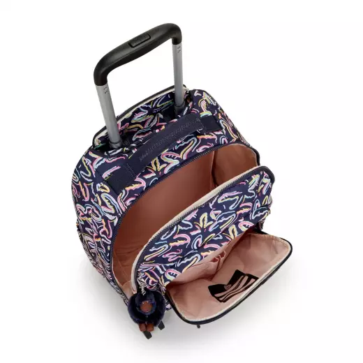 Kipling-New Zea-Large Wheeled Backpack Palm Fiesta Print