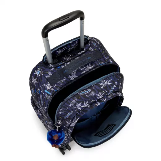 Kipling-New Zea-Large Wheeled Backpack Surf Sea Print