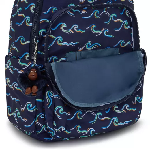 Kipling-Seoul Backpack Fun Ocean Print, Large