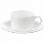 طقم فنجان شاي وقاعدة - أبيض 160 مل من  ويلماكس