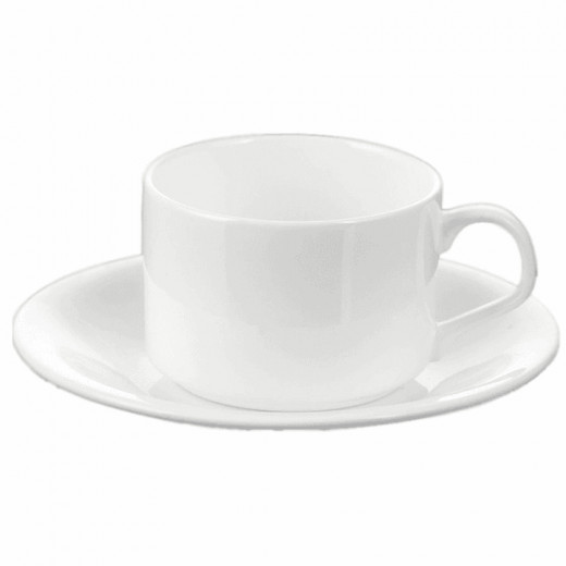 Wilmax Teacup & Coaster Set - White  160ml