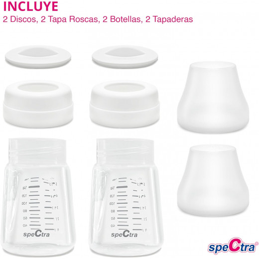 Spectra Wide Neck Milk Storage Bottles [Pack of 2] 160ml