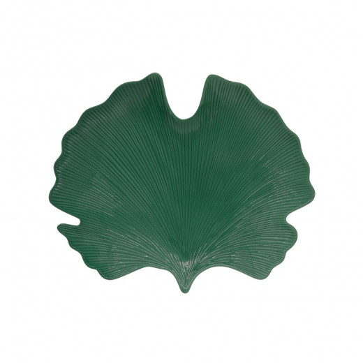 Easy Life Madagascar  Ginko Leaf Serving Platter - Green 35*29cm