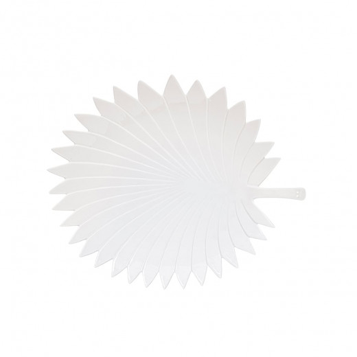 Easy Life Madagascar Leaf Serving Platter - White  35*29cm