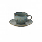 Easy Life Drops Cup & Saucer Set - Celadon 250ml