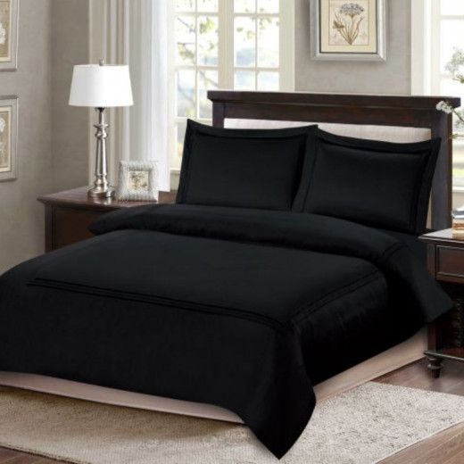 ARMN Nature soft  Queen Duvet Cover Set - Black 4-Piece