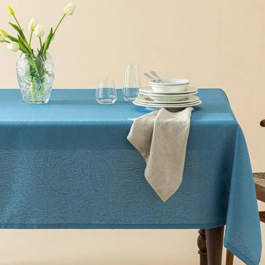 English Home Nelda Polyestere Stainproof Table Cloth  Blue 140*180 cm