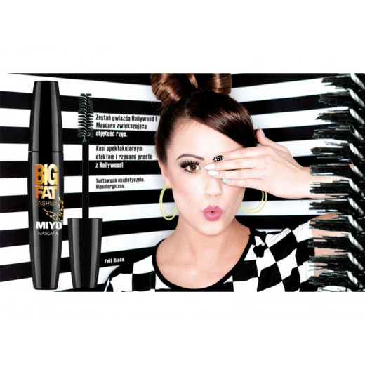 Miyo Big Fat Lashes Mascara, Black Color, 10 Ml