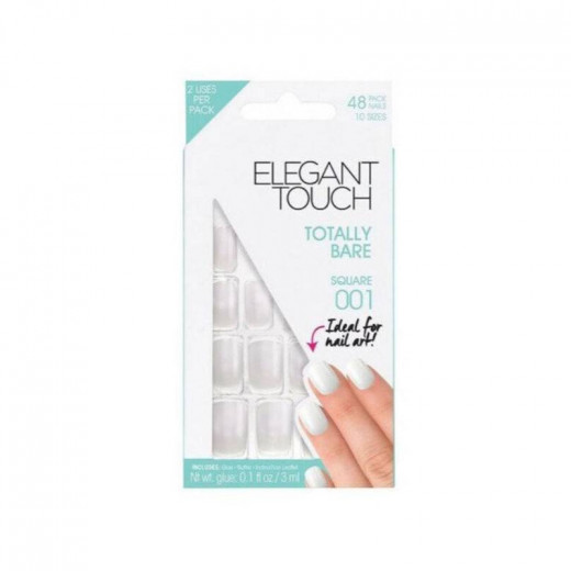 Elegant Touch False Nails - Totally Bare - 001 (Square)