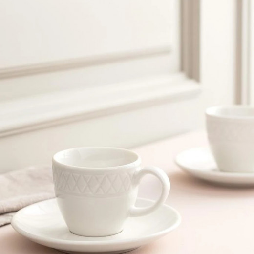 Madam Coco Loris Coffee Cup  - White - 90 ml Set for 2