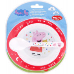 STOR TODDLER 2 PCS MICRO SET (MICRO BOWL & MICRO PP SPOON TODDLER) PEPPA PIG LITTLE ONE