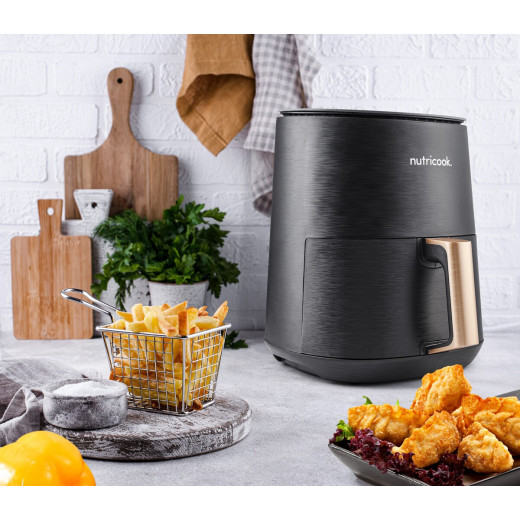 Nutricook Air Fryer Mini 3L, 1500 Watts, Digital Display, Black