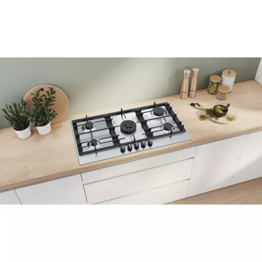 Bosch gas hob 90 cm Stainless steel Serie | 6