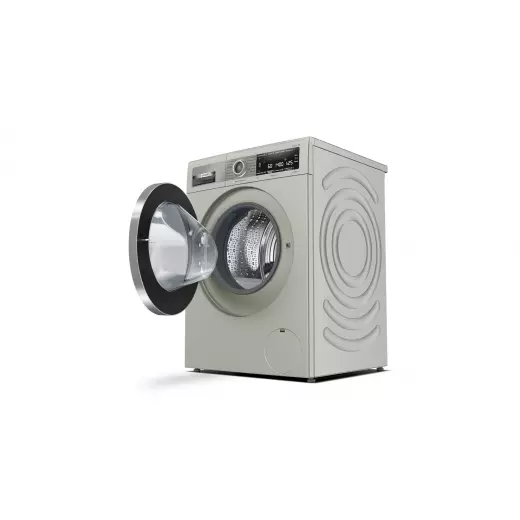 Bosch washing machine, frontloader fullsize 9 kg 1400 rpm, silver inox Serie | 8