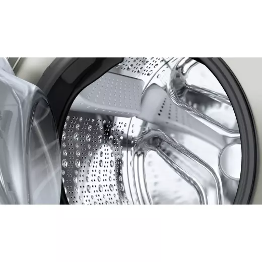 Bosch washing machine, frontloader fullsize 9 kg 1400 rpm, silver inox Serie | 8