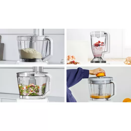 Bosch Food processor MultiTalent 8 1100 W White, White