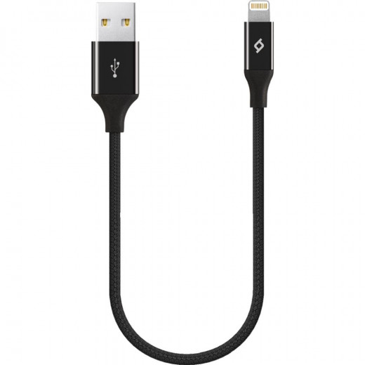 ttec AlumiCable Ligthning USB Charge / Data Mini Cable , 30cm , Black