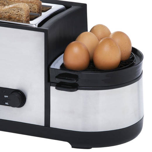 Geepas 5 in 1 toaster with egg boiler and poachers