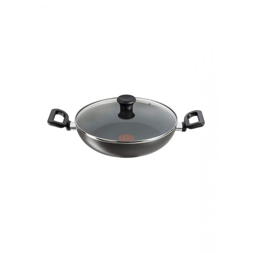 Tefal G6 delecia kadhai 28cm +glass lid