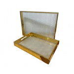 Gilded acrylic serving tray Decorative tabletop serving tray