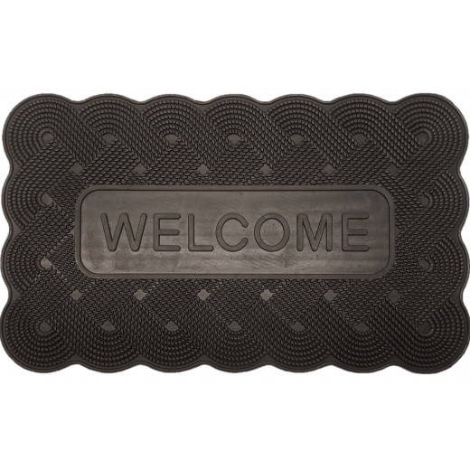 Rubber doormat, welcome