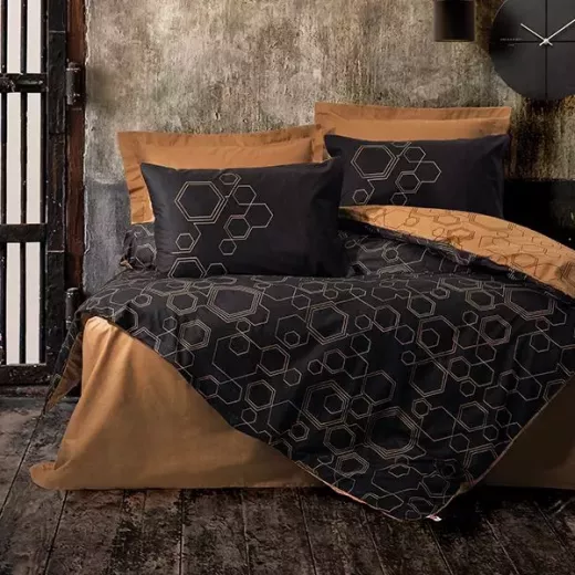 Nova Home Dawn Duvet Cover, King/Super King, Black Color ,4 Pieces