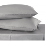 Fieldcrest Plain Fitted Sheet Set - 100% Cotton, Grey  Color, Twin Size