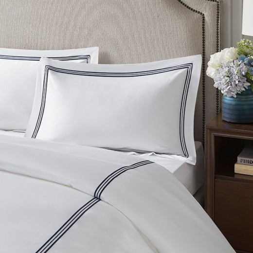 Nova Home Venice Duvet Cover Set, White And Grey Color, King Size