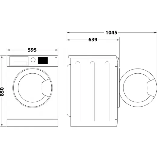 Ariston washing machine - 7kg - 1200 rpm