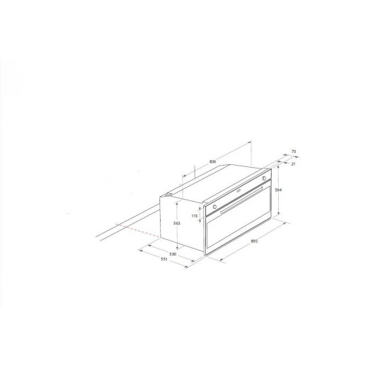 Conti Bi Gas Oven - 90cm - 98L- Silver