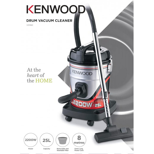 Kenwood Drum Vacuum Cleaner 2200W 25Liter