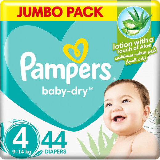 Pampers Baby-Dry, Size 4, Maxi, 9-14 kg, Douple Pack, 44 Diapers